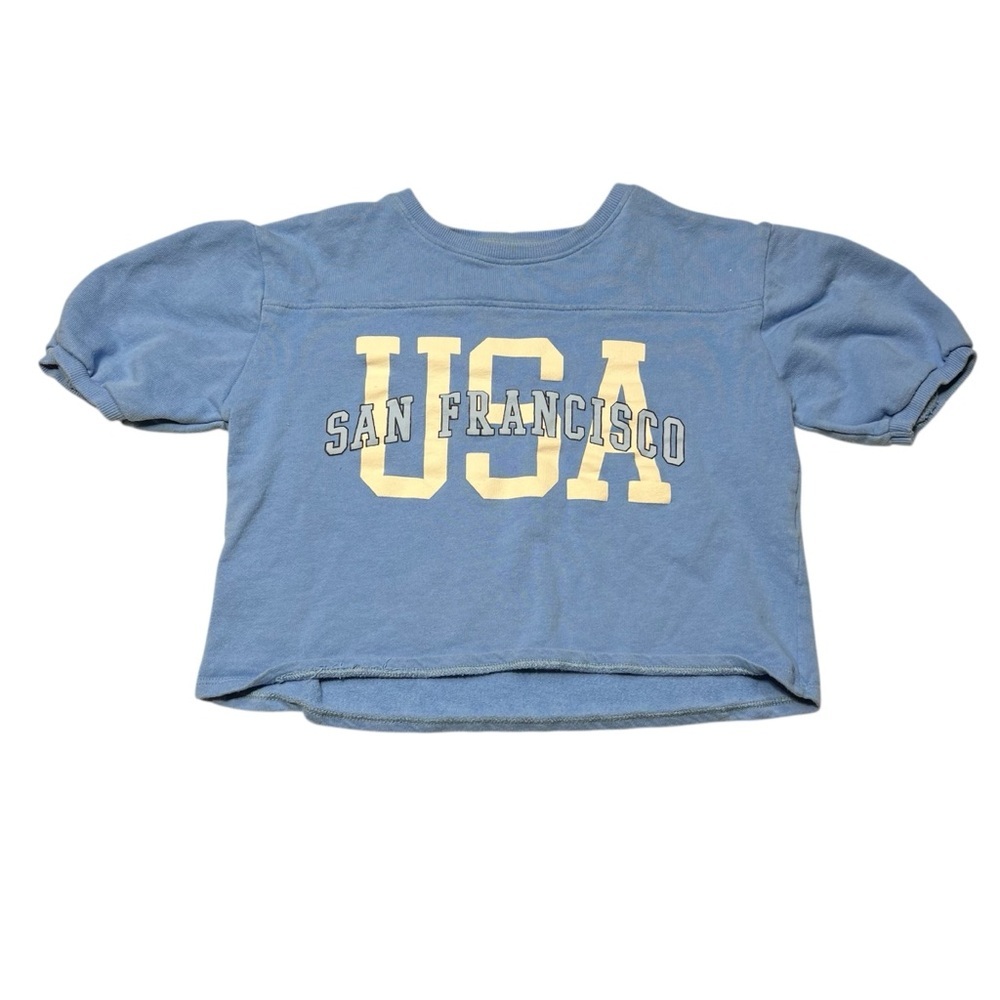 Zara Blue Tee with USA San Francisco Print